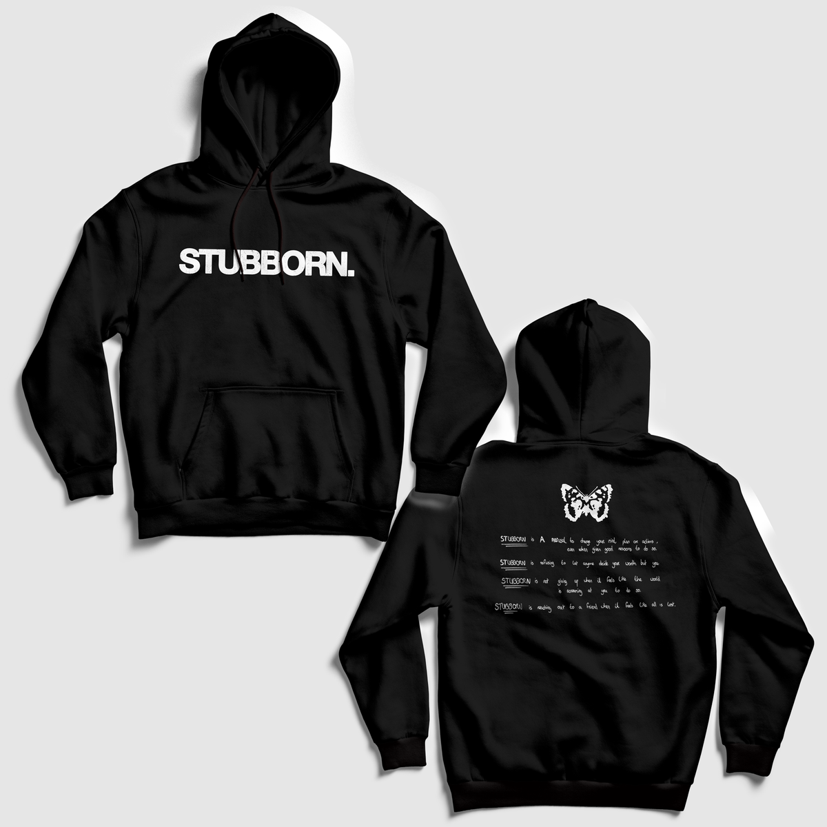 Stubborn. Logo Hoodie